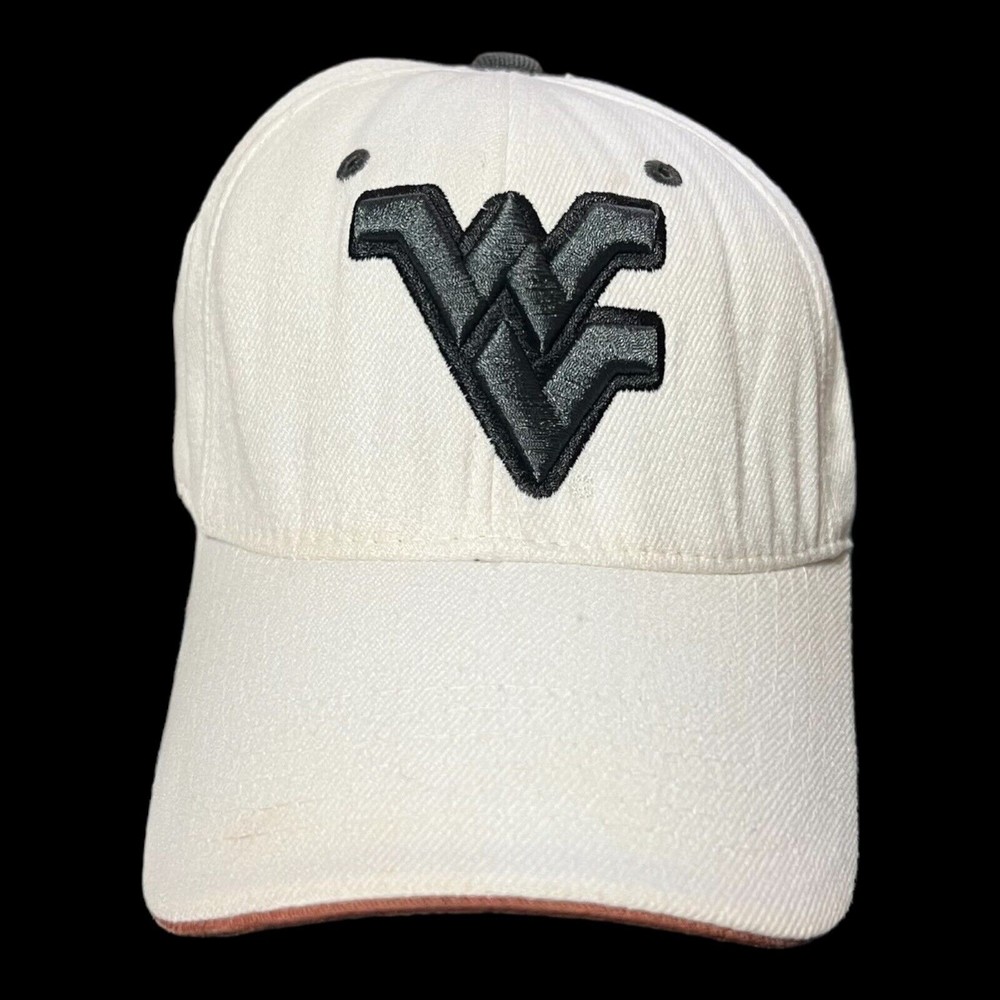 West Virginia Mountaineers Vintage Top Of The World White Embroidered Cap OneFit